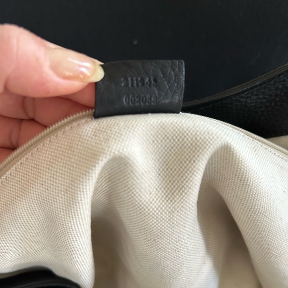 2x HP 🎉 Gucci Sukey Guccisima Black Leather Tote Bag 103946/1 - Picture 10 of 11